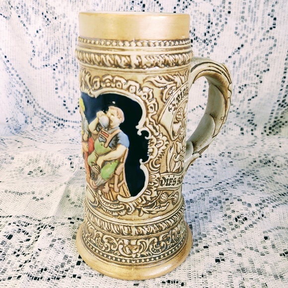 VINTAGE COLLECTIBLE CERAMARTE GERMAN BEER STEIN TAVERN SCENE - Picture 1 of 15